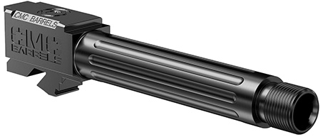 [859464006444] CMC Triggers 75521 Match Precision  Compatible w/Glock 19 Gen3-4 9mm Luger 4.01" Black DLC Stainless Steel Fluted/Match Grade/Threaded Barrel