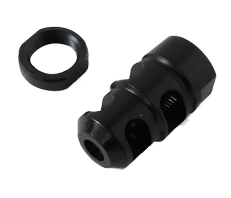 [640832001846] Kel-Tec PLRSU582 PLR-22 Muzzle Brake Kit Black Steel with 1/2"-28 tpi Threads for 22 LR Kel-Tec PLR-16