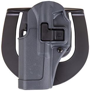 [648018090011] Blackhawk 413500BKL Serpa CQC Sportster OWB Size 00 Gun Metal Gray Polymer Paddle Compatible w/Glock 17/22/31/47 Left Hand