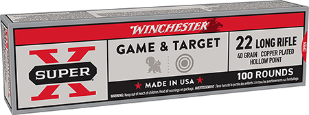 [020892101944] Winchester Ammo X22LRPP1 Super X  22LR 40gr Power Point Copper Plated 100 Per Box/20 Case