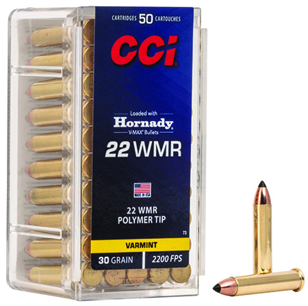 [076683000736] CCI 0073 VMAX  22WMR 30gr Hornady V-Max 50 Per Box/40 Case