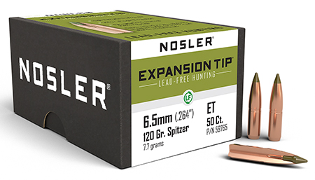 [054041597654] Nosler 59765 E-Tip  6.5Creedmoor 120gr Spitzer 50/Box