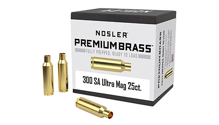 [054041102285] Nosler 10228 Premium Brass Unprimed Cases 300RemSAUM Rifle Brass 25/Box