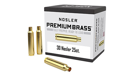 [054041102216] Nosler 10221 Premium Brass Unprimed Cases 30Nosler Rifle Brass 25/Box