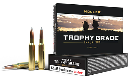 [054041600224] Nosler 60022 Trophy Grade  6.5x55Swedish 140gr Nosler AccuBond 20 Per Box/10 Case