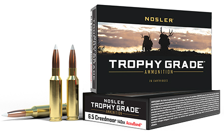 [054041600804] Nosler 60080 Trophy Grade  6.5Creedmoor 140gr Nosler AccuBond 20 Per Box/10 Case
