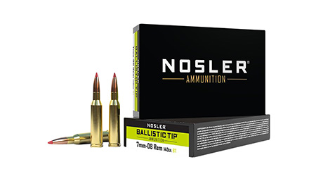 [054041400596] Nosler 40059 Ballistic Tip  7mm-08Rem 140gr Spitzer Ballistic Tip 20 Per Box/10 Case