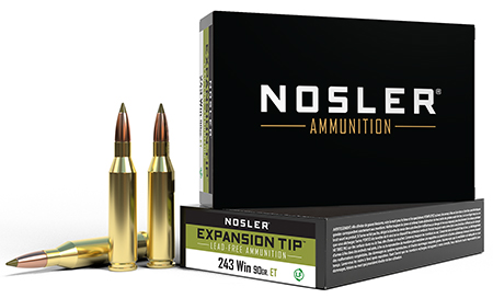 [054041400305] Nosler 40030 E-Tip Lead Free 243Win 90gr E Tip Lead Free 20 Per Box/10 Case