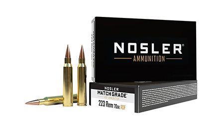 [054041601306] Nosler 60130 Match Grade RDF 223Rem 70gr RDF Hollow Point Boat Tail 20 Per Box/40 Case