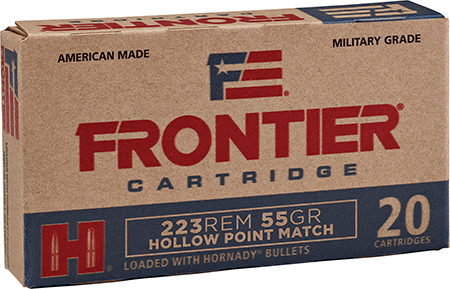 [090255711349] Frontier Cartridge FR140 Military Grade Centerfire Rifle 223Rem 55gr Hollow Point Match 20 Per Box/25 Case