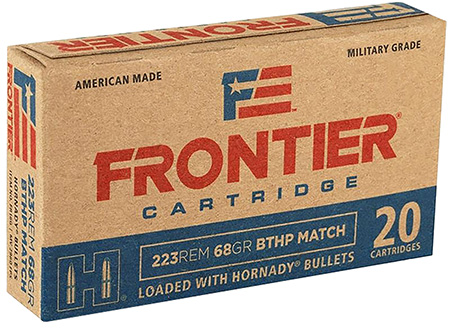 [090255711387] Frontier Cartridge FR160 Military Grade Centerfire Rifle 223Rem 68gr Hollow Point Boat Tail 20 Per Box/25 Case