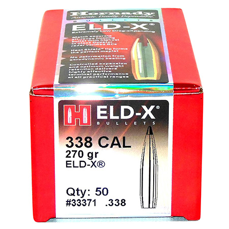 [090255333718] Hornady 33371 ELD-X  338 Cal .338 270 gr Extremely Low Drag eXpanding 50 Per Box/ 15 Case