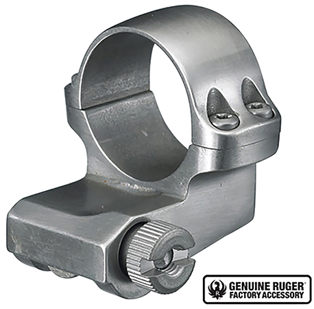 [736676902880] Ruger 90288 4KO Offset Scope Ring  Silver 1" Medium