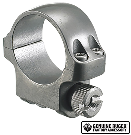 [736676902934] Ruger 90293 3KTG Scope Ring  Silver 1" Low