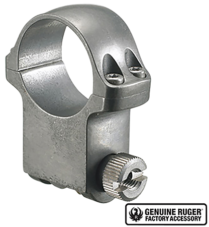 [736676902965] Ruger 90296 6KTG Scope Ring  Silver 1" Extra High
