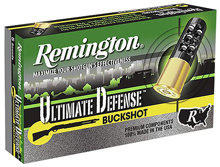 [047700527505] Remington Ammunition 20639 Ultimate Defense Buckshot 12Gauge 3" 4Buck Shot 5 Per Box/20 Case