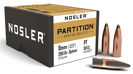 [054041352772] Nosler 35277 Partition  8mm 200gr Partition Spitzer 50/Box