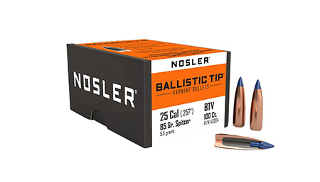 [054041430043] Nosler 43004 Ballistic Tip  25Cal 85gr Spitzer Point 100/Box