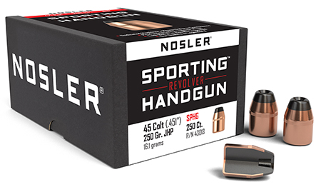 [054041430135] Nosler 43013 Sporting Handgun  45Colt 250gr Jacketed Hollow Point 100/Box
