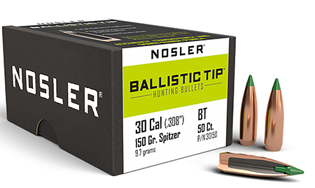 [054041301503] Nosler 30150 Ballistic Tip  30Cal 150gr Spitzer 50/Box