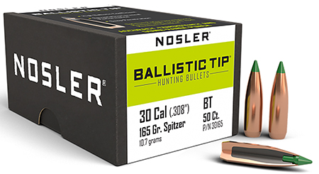 [054041301657] Nosler 30165 Ballistic Tip  30Cal 165gr Spitzer 50/Box