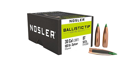 [054041301800] Nosler 30180 Ballistic Tip  30Cal 180gr Spitzer 50/Box