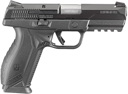 [736676086054] Ruger 8605 American Pro Duty Frame 9mm Luger 17+1 4.20" Stainless Steel Barrel, Black Nitride Serrated Stainless Steel Slide, Black Polymer Frame w/Picatinny Rail, Textured Wraparound Grip, Right Hand
