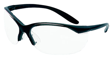 [033552015352] Howard Leight R01535 Uvex Vapor II Shooting Glasses Adult Clear Lens Anti-Fog Polycarbonate Black Frame