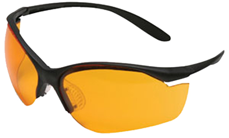[033552015376] Howard Leight R01537 Uvex Vapor II Shooting Glasses Adult Orange Lens Anti-Fog Polycarbonate Black Frame