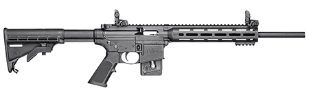 [022188868210] Smith  &  Wesson 10207 M & P15 *State Compliant 22 LR 10+1 16.50" Matte Black Steel Barrel  &  Picatinny Rail Aluminum Receiver, 10" Magpul M-LOK Handguard, Fixed Black Synthetic Stock, Black Polymer Grip,