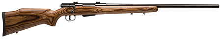 [011356185266] Savage Arms 18526 25 Lightweight Varminter 223 Rem 4+1 Cap 24" Matte Black Rec/Barrel Natural Brown Laminate Right Hand (Full Size) with Detachable Box Magazine