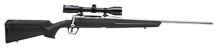 [011356571014] Savage Arms 57101 Axis II XP Full Size 223 Rem 4+1 22" Matte Stainless Button-Rifled Barrel, Matte Stainless Stainless Steel Receiver, Matte Black Synthetic Stock, Bushnell Banner 3-9x40mm, Right Hand