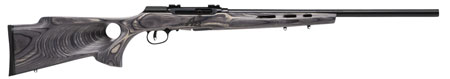 [011356472212] Savage Arms 47221 A22 Target Semi-Auto 22 WMR Caliber with 10+1 Capacity, 22" Barrel, Satin Black Metal Finish  &  Fixed Thumbhole Gray Laminate Stock Right Hand (Full Size)