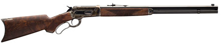 [048702006043] Winchester Repeating Arms 534227142 Model 1886 Deluxe Full Size 45-70 Gov 8+1 24" Brushed Polish Blued Octagon Barrel, Color Case Hardened  Steel Receiver, Satin Walnut Fixed w/Pistol Grip Stock