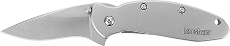 [087171162201] Kershaw 1620FL Scallion  2.40" Folding Drop Point Plain Bead Blasted 420HC SS Blade/Bead Blasted 410 Stainless Steel Handle Includes Pocket Clip