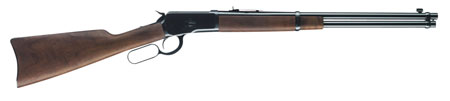 [048702119613] Winchester Repeating Arms 434177124 Model 1892 Carbine Full Size 44 Rem Mag 10+1 20" Brushed Polish Blued Steel Barrel, Drilled  &  Tapped Steel Receiver, Black Walnut Straight Grip Synthetic Stock