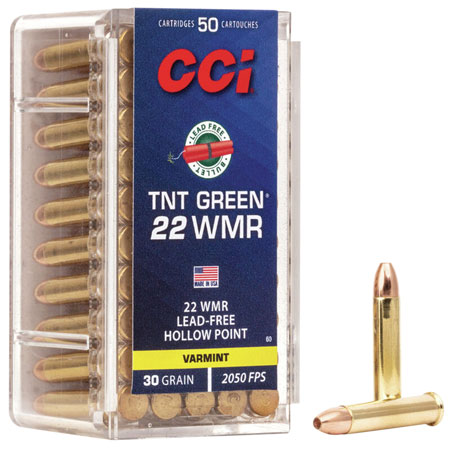 [076683000606] CCI 0060 TNT Green  22WMR 30gr Speer TNT Green Hollow Point 50 Per Box/40 Case