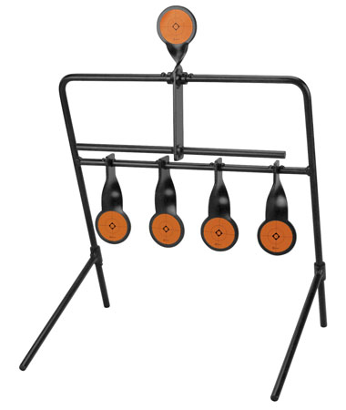 [661120023654] Caldwell 902365 Resetting  Rimfire Resetting Steel Target Black/Orange Impact Enhancement Motion 2.50"
