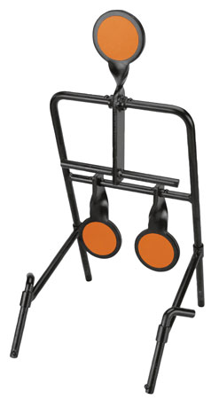 [661120036548] Caldwell 1071002 Resetting  Handgun Resetting Steel Target Black/Orange Circle Illustration Impact Enhancement Motion 3.50"