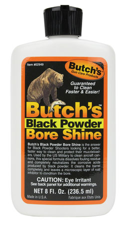[044717029497] Butchs 02949 Black Powder Bore Shine 8 oz Squeeze Bottle