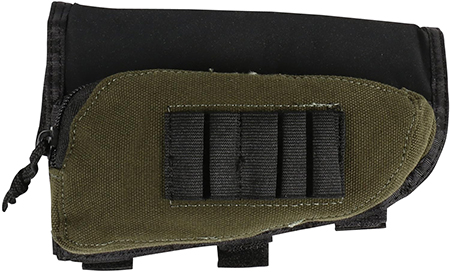 [026509205500] Allen 20550 Buttstock Shell Holder  Black/Green Cordura Capacity 5rd Rifle Buttstock Mount