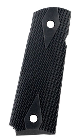 [605849400020] Pearce Grip PG19112 Side Panel Grips  Double Diamond Checkering Black Rubber for 1911 Government