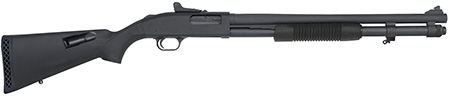 [015813516686] Mossberg 51668 590A1 Tactical 12 Gauge 3" 8+1 20" Parkerized Heavy-Walled Barrel Black Rec with Ghost Ring Rear Sight Black Fixed with Storage Compartment Stock Right Hand (LE)