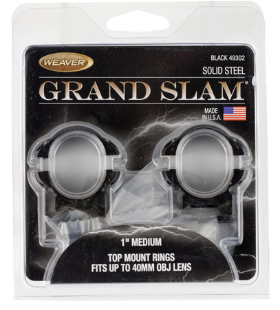 [076683493026] Weaver Mounts 49302 Grand Slam  Black 1" Medium