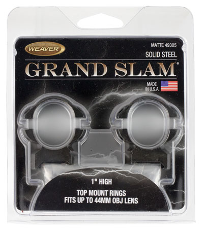 [076683493057] Weaver Mounts 49305 Grand Slam  Matte Black 1" High