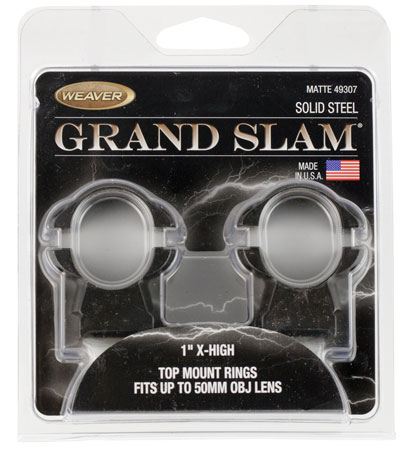 [076683493071] Weaver Mounts 49307 Grand Slam  Matte Black 1" Extra High