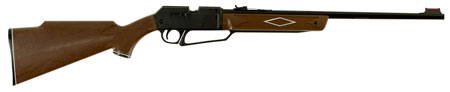 [039256008805] Daisy 990880603 Powerline Youth Pump Pneumatic 177 50rd Shot Black Black Receiver Hardwood w/Checkering  &  Woodgrain Molded Stock