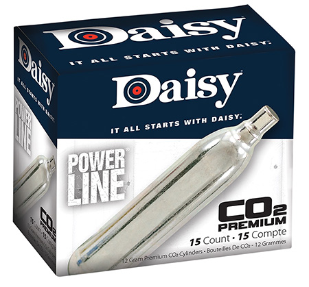 [039256070154] Daisy 997015611 Powerline CO2 Cylinder 12gram 15/Pack