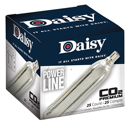 [039256070253] Daisy 997025604 Powerline CO2 Cylinder 12gram 25/Pack