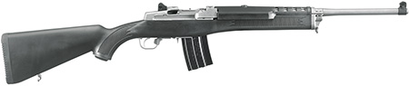 [736676058174] Ruger 5817 Mini-14 Ranch 5.56x45mm NATO 20+1 18.50" Barrel, Matte Stainless Steel, Synthetic Stock, Optics Ready